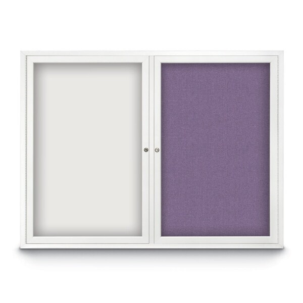 United Visual Products Corkboard, 48"x36", Cloud/Satin UV404PLUS-SATIN-CLOUD - main